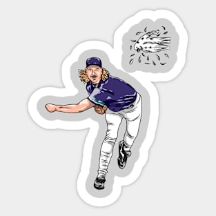 Randy Johnson Cartoon Sticker